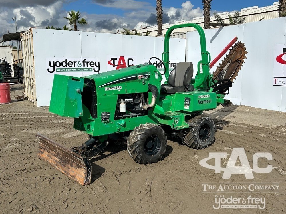 2019 VERMEER RTX450 TRENCHER, Deutz diesel, front counter weights ...