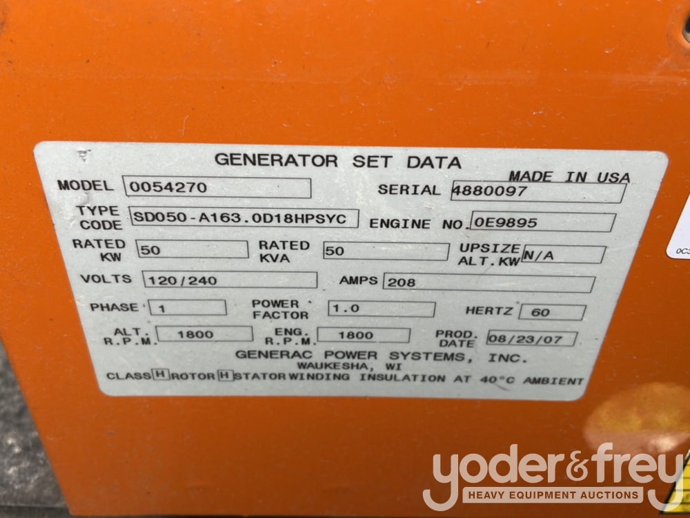 Generac SD050 Kissimmee Yoder & Frey